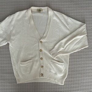 Elegant Cream Cardigan Sweater vintage
